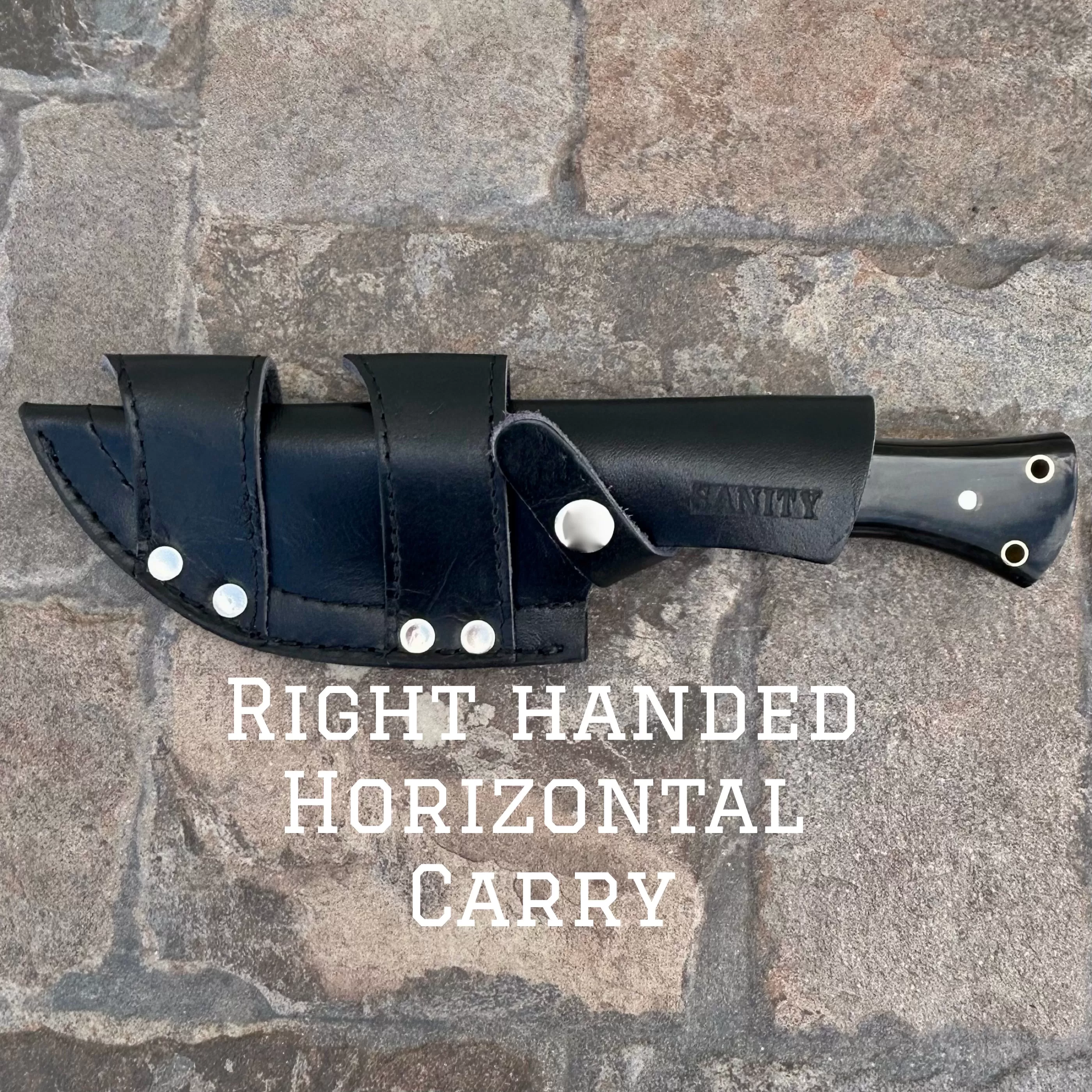 10” Rough Rider Series - 2nd Amendment - Buffalo Horn - D2 Steel - Horizontal & Vertical Carry - CUS16