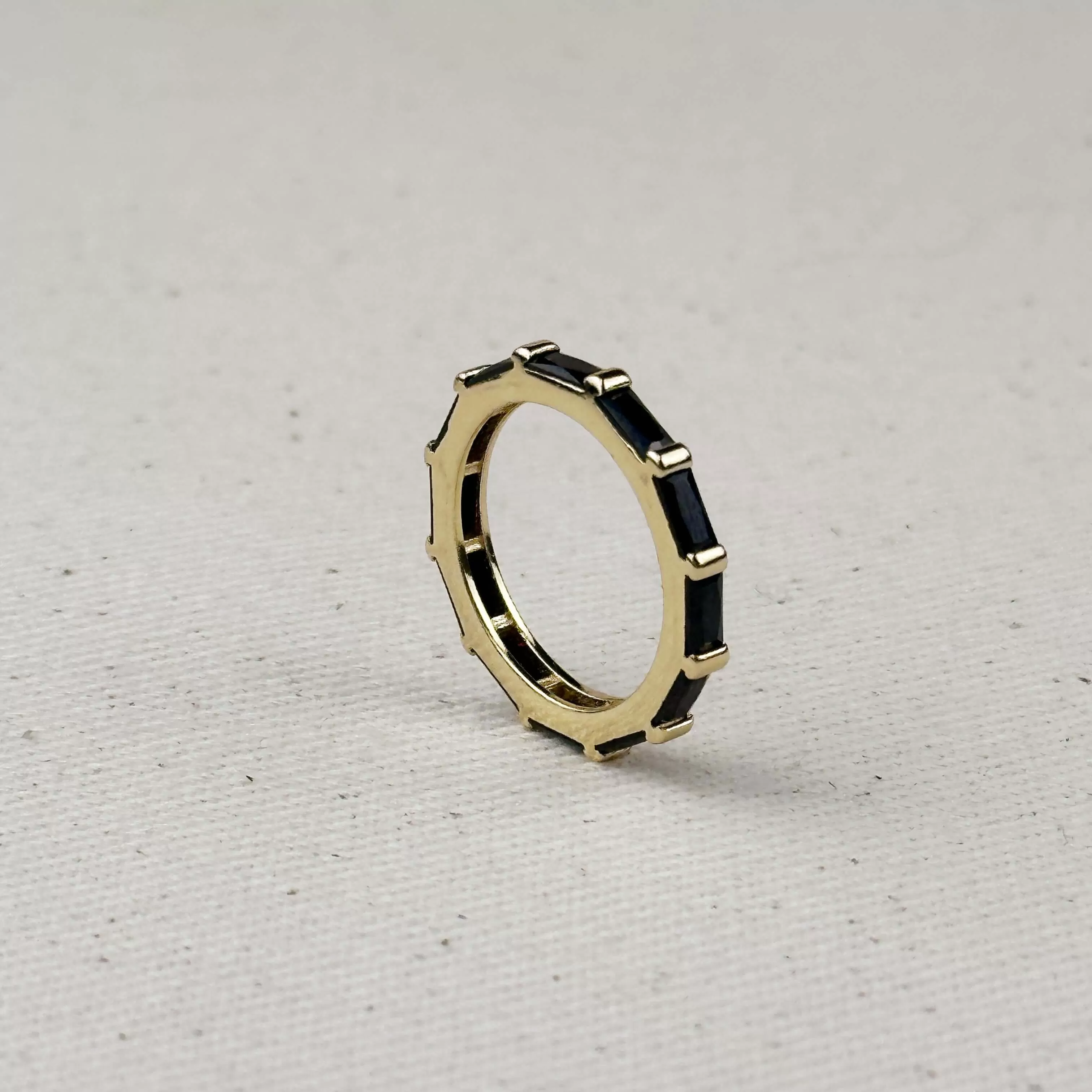 18k Gold Filled Baguette CZ Band Ring