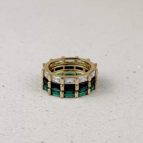 18k Gold Filled Baguette CZ Band Ring