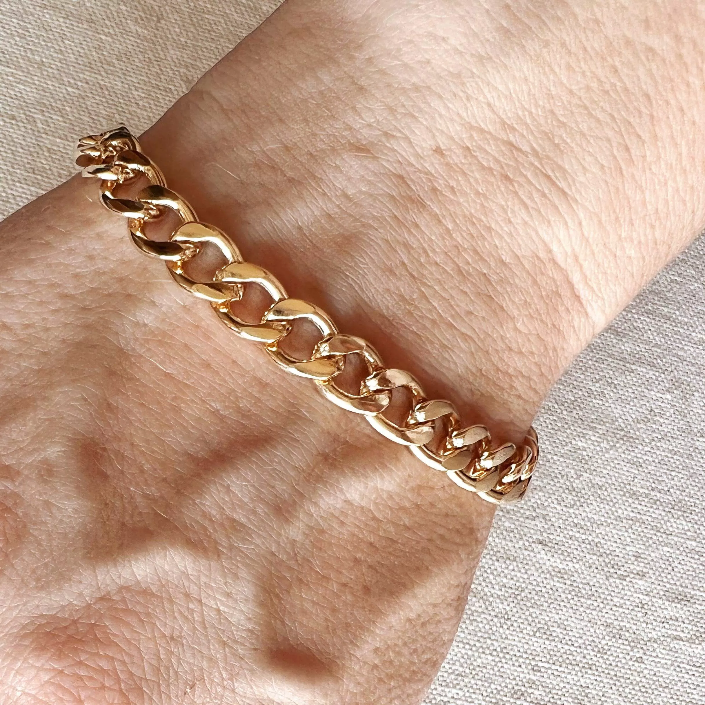 18k Gold Filled Unisex Chunky Cuban Bracelet