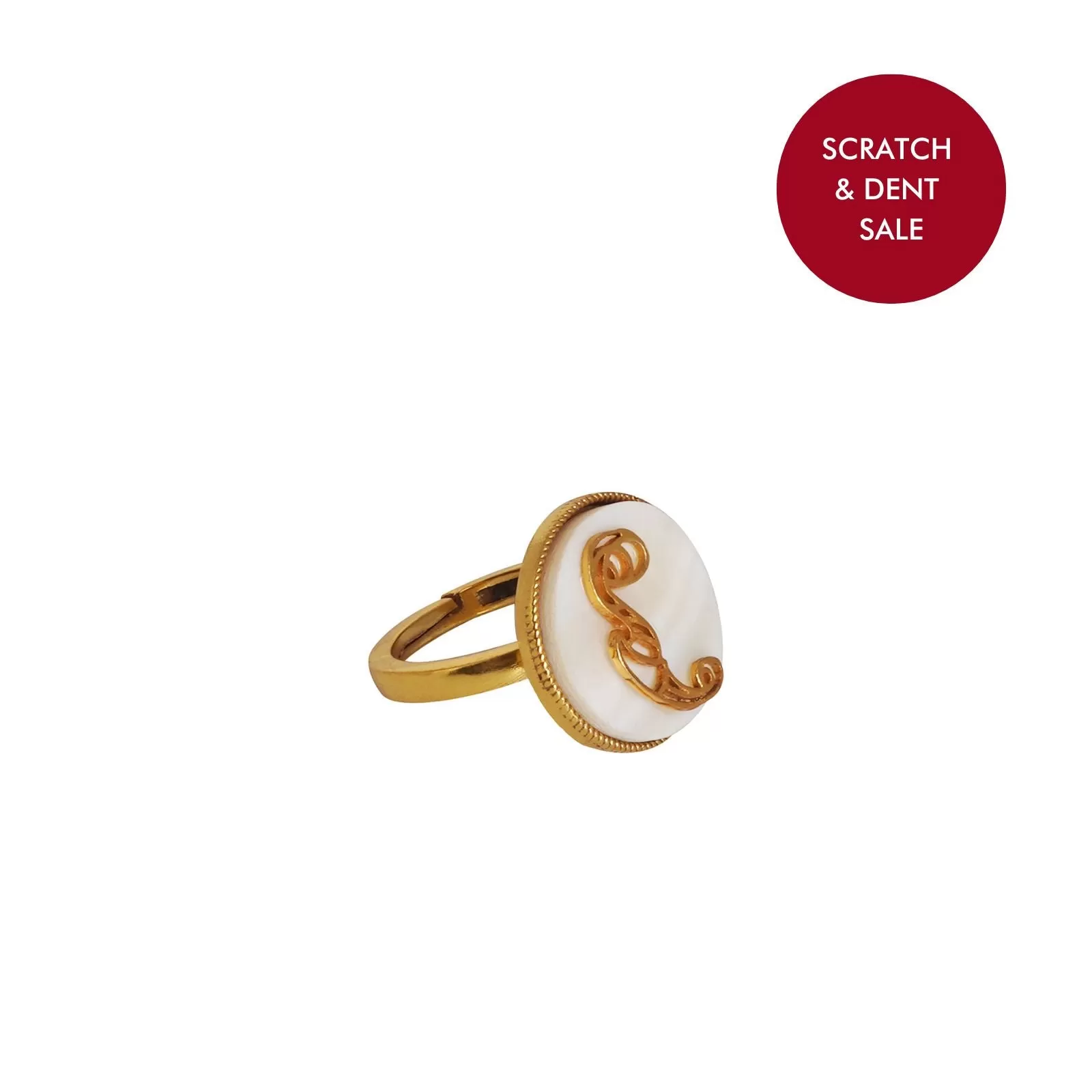 18K Gold Plated Capricorn Zodiac Ring - Sample