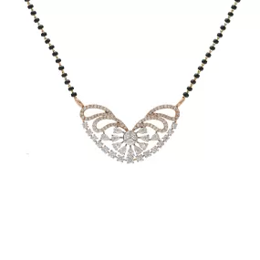 18K Rose Gold 0.95ct Diamond Mangalsutra Necklace