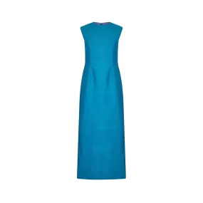 1960s Tony Armstrong Raw Silk Turquoise Dress