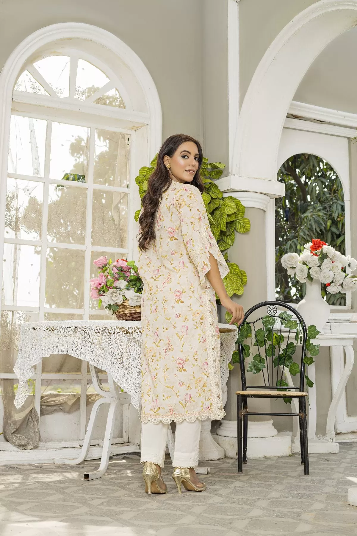 1PC Printed Embroidered Suit - LDS 807