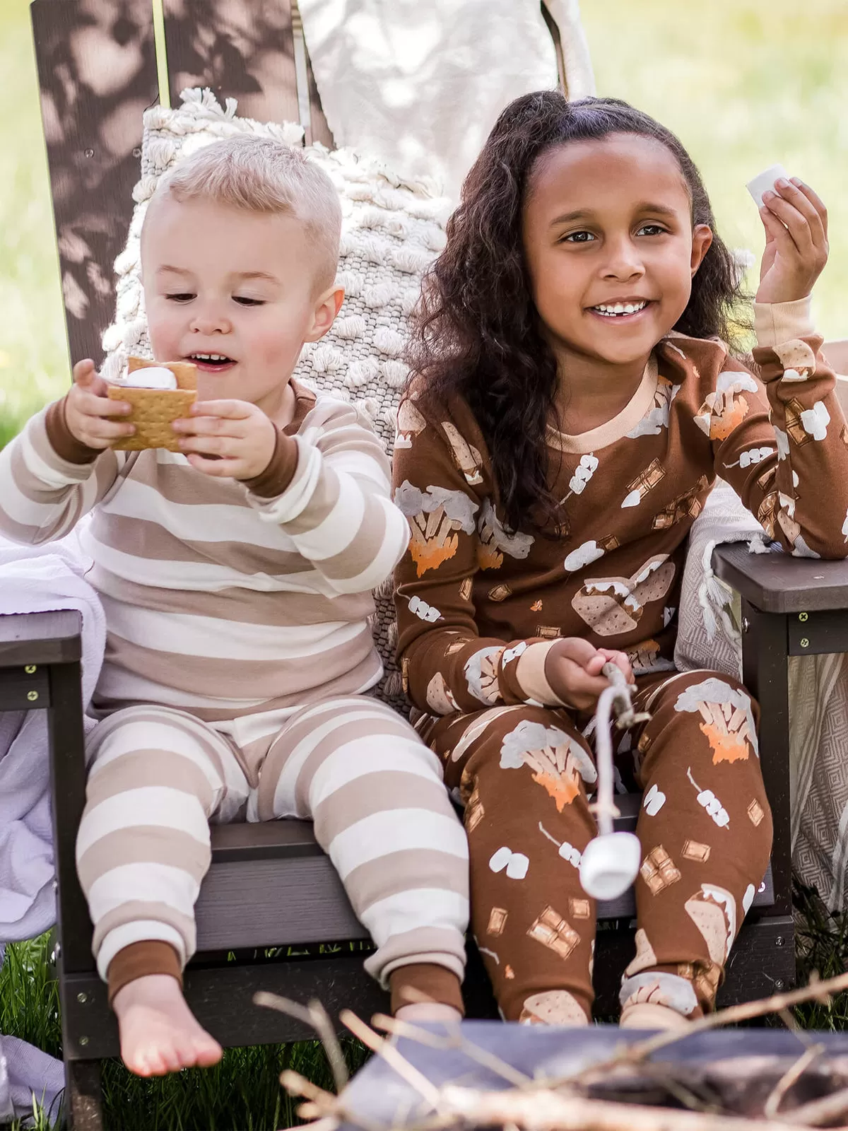 2-Pack Organic 2-Piece Pajama Sets, S'mores Please