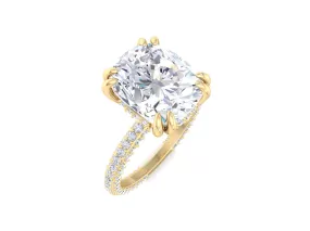 2.0ct Elongated Cushion Cut Diamond Engagement Ring Gift For Her