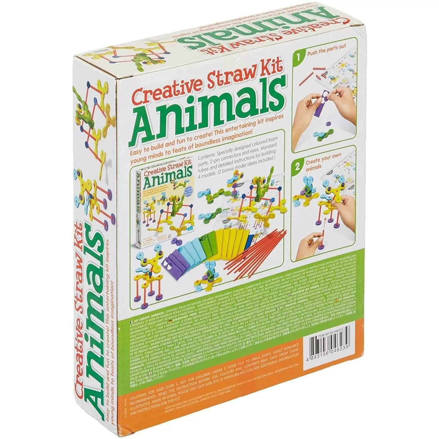 4M Creative Straw Kit - Animals