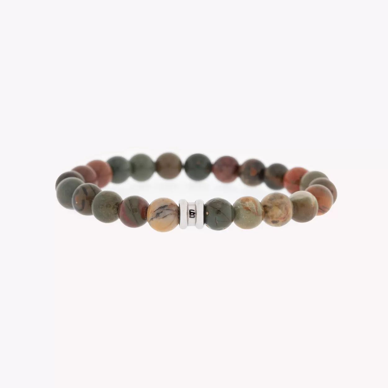 8mm Round Gemstone Bracelet Cherry Creek Jasper