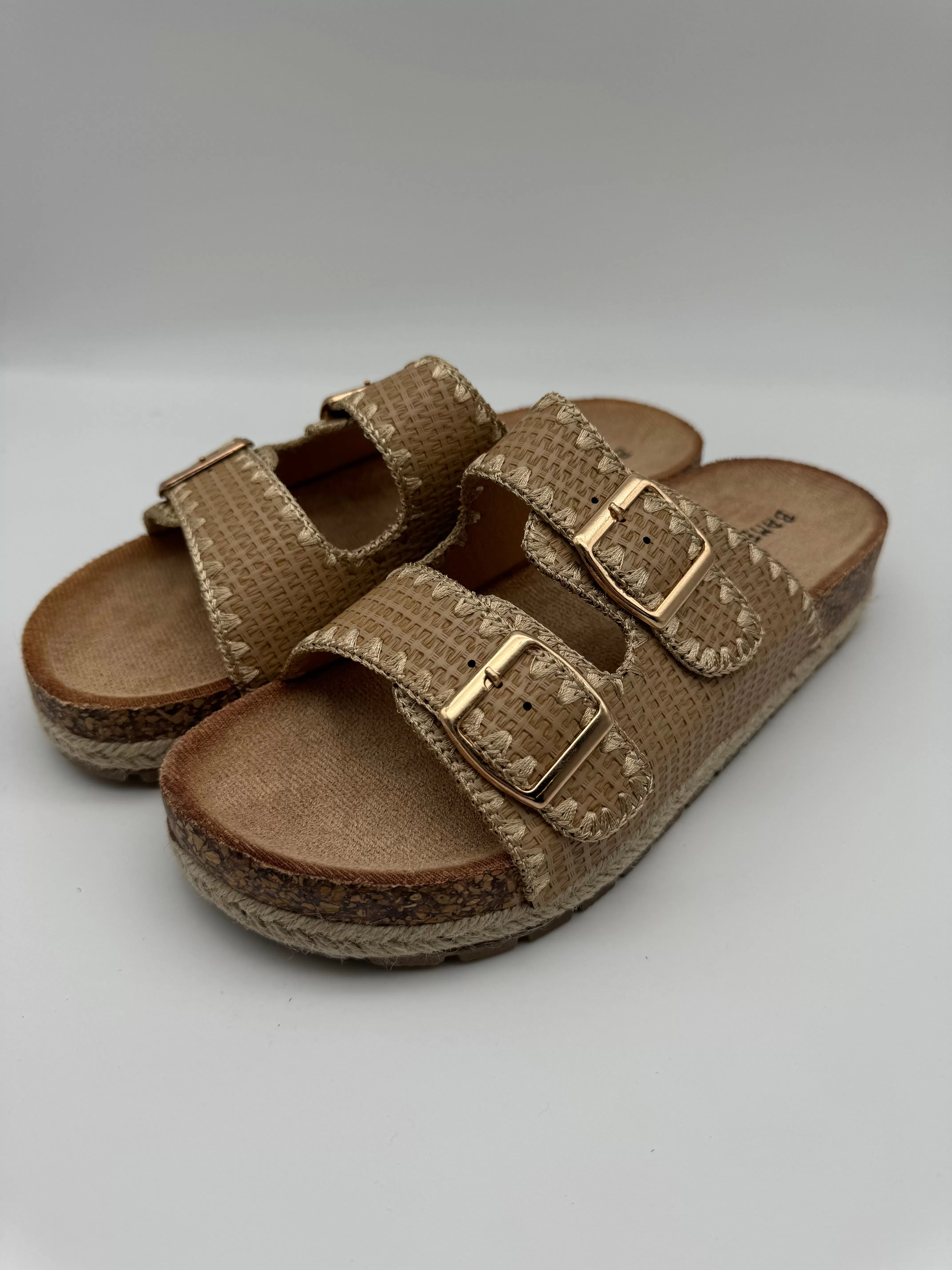 ABBY EMBROIDERED BIRK STYLE SANDALS