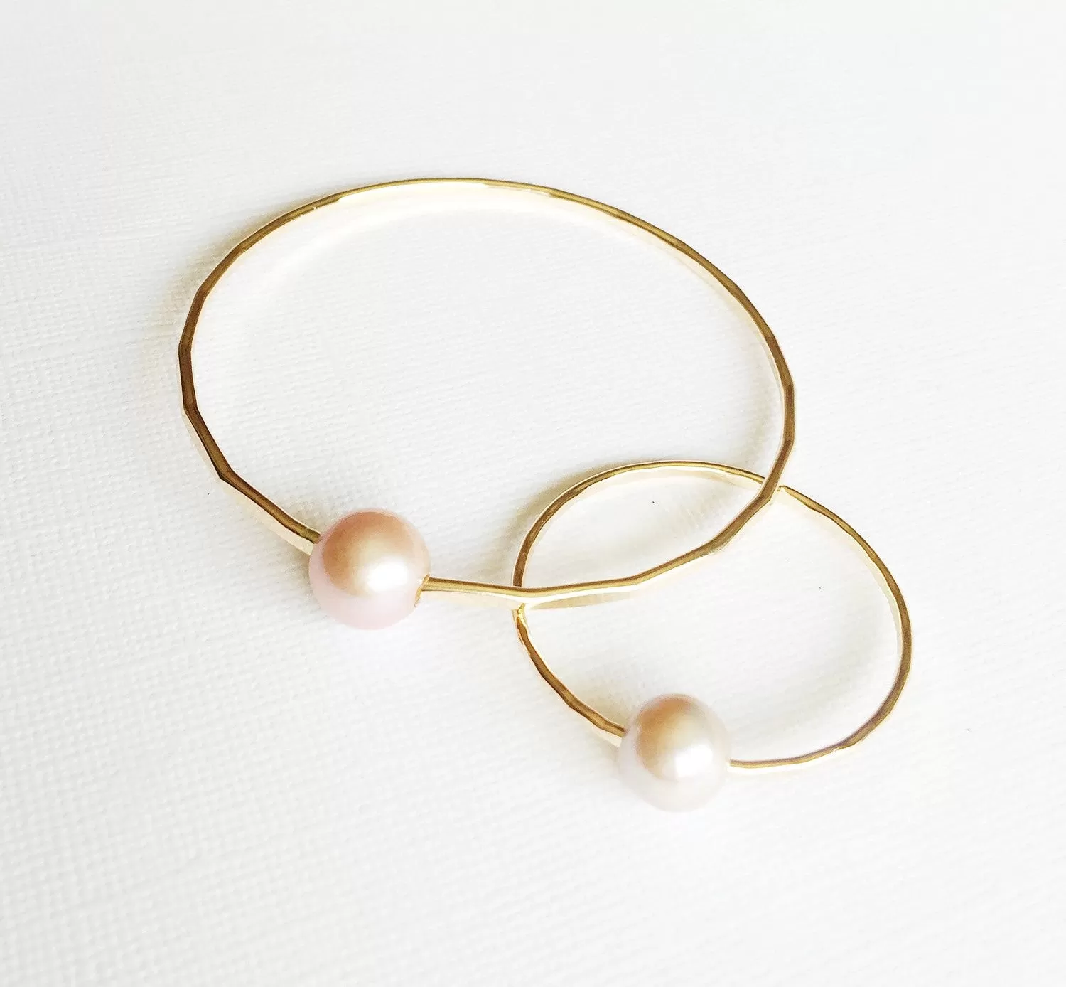 Amelia bangles set - Pink pearl  (B260)