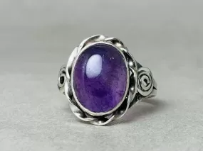 Amethyst Ring, 925 Sterling Silver Ring, February Birthstone Ring, Silver Amethyst Ring, Statement Ring, Purple Stone Ring, Boho Ring