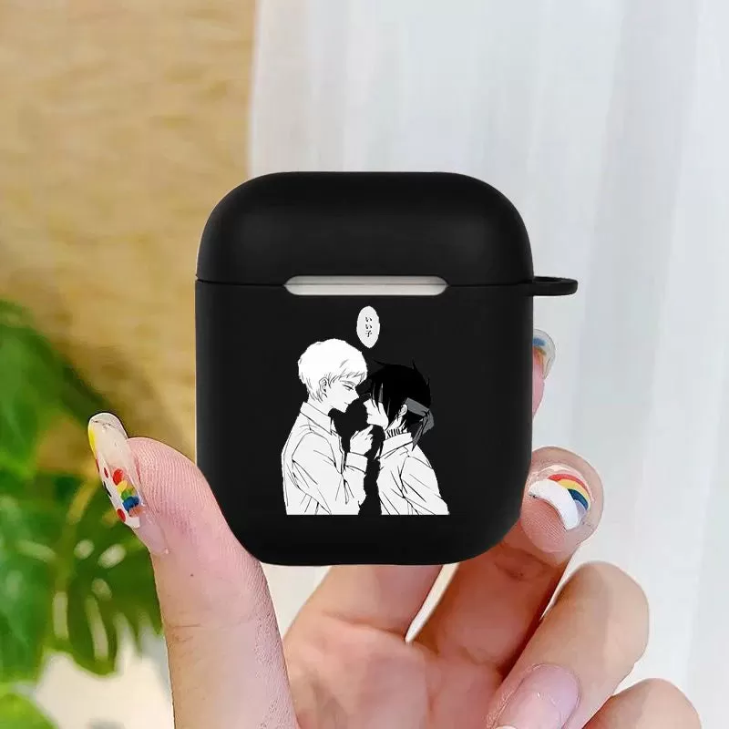 Anime The Promised Neverland Soft silicone TPU Case For AirPods Pro 1 2 3 black Silicone Wireless Bluetooth Earphone Box Cover