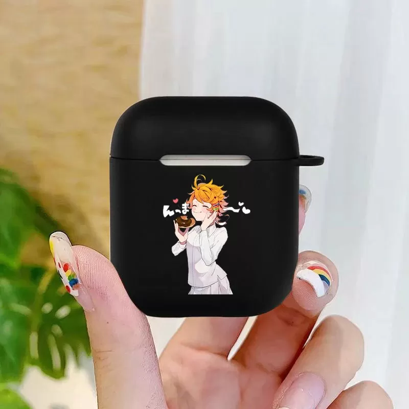 Anime The Promised Neverland Soft silicone TPU Case For AirPods Pro 1 2 3 black Silicone Wireless Bluetooth Earphone Box Cover