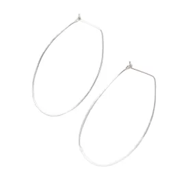 Azmera Hammered Loop Earrings in Sterling Silver