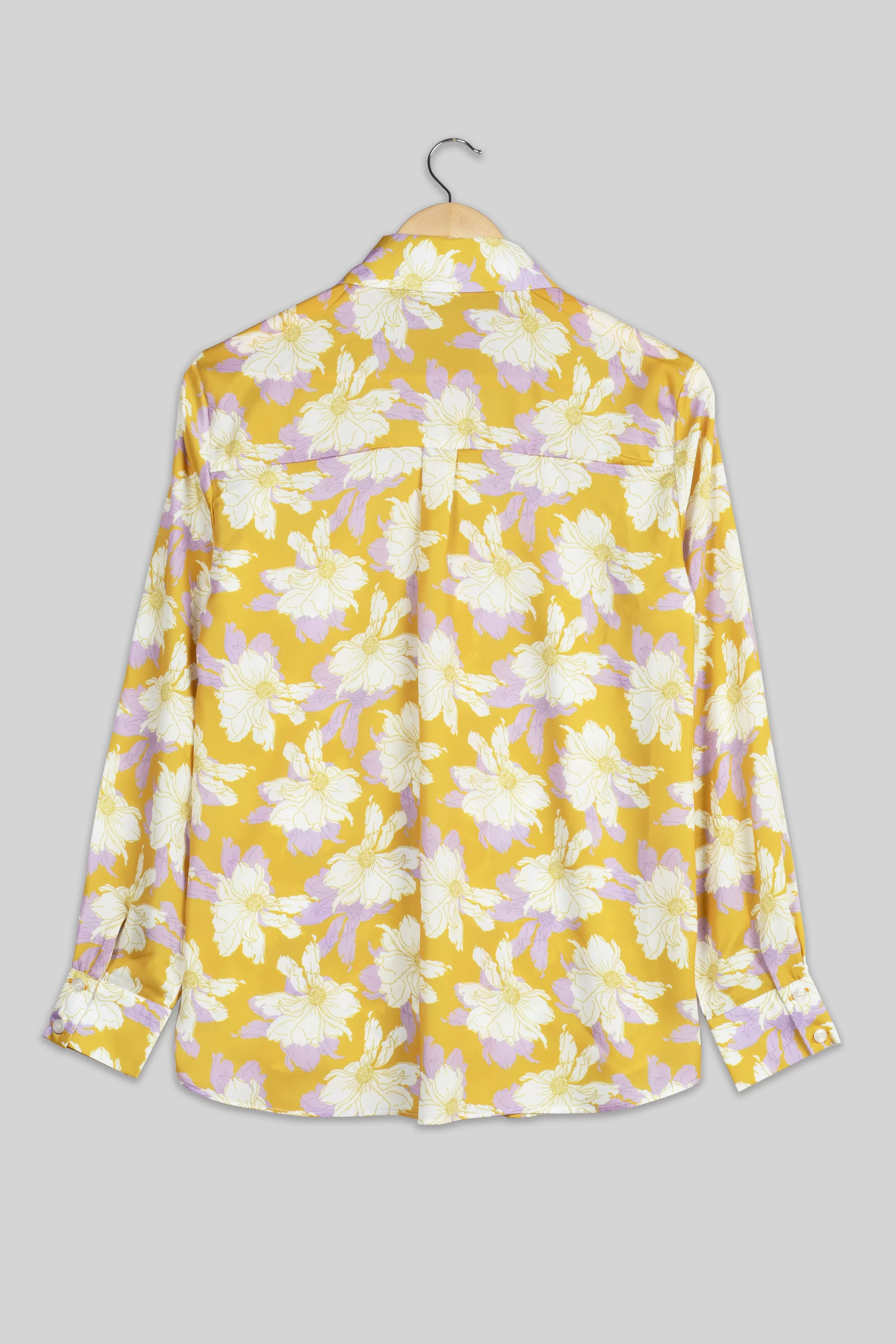 Beautiful Yellow Floral Shirt For Women