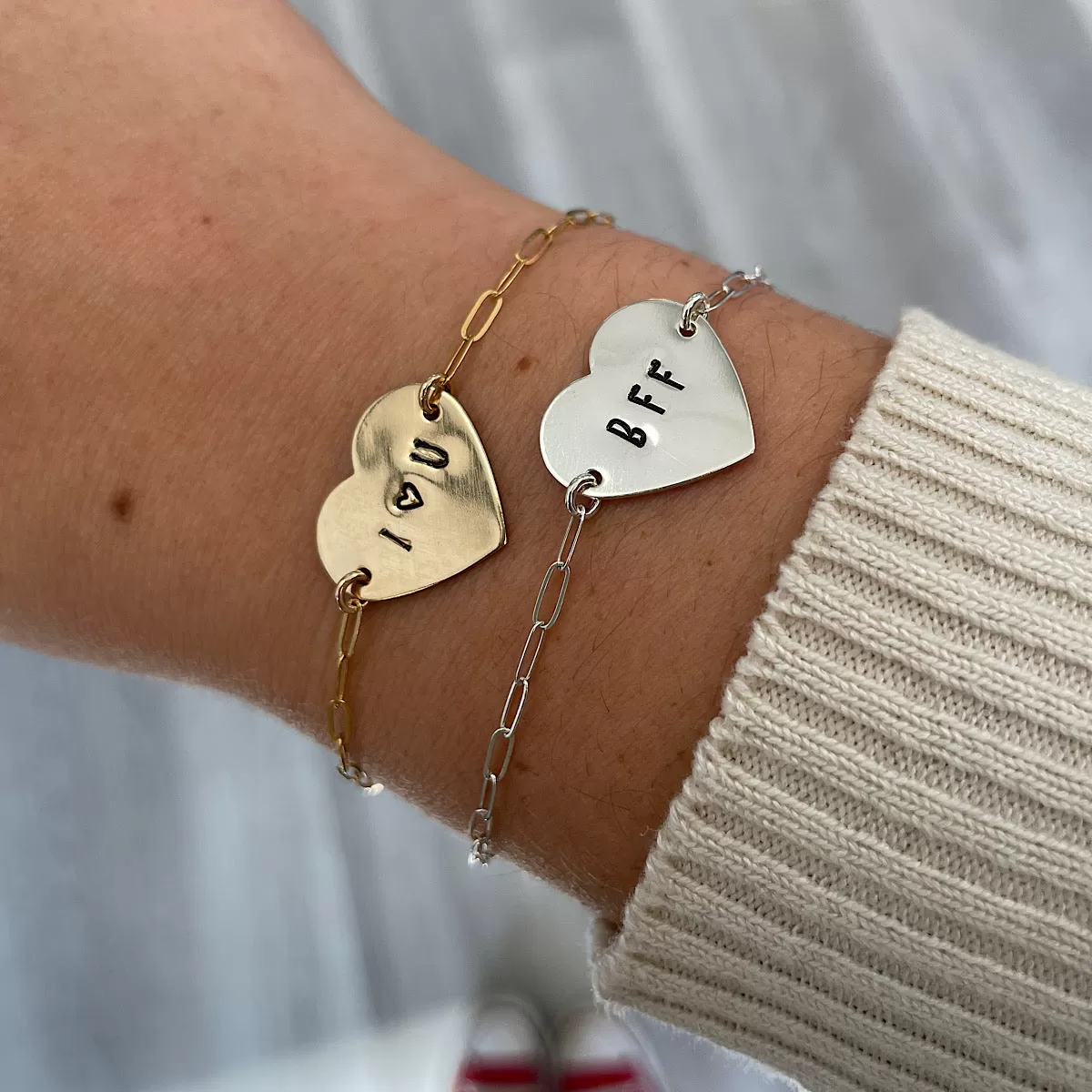 BFF Heart ID Bracelet