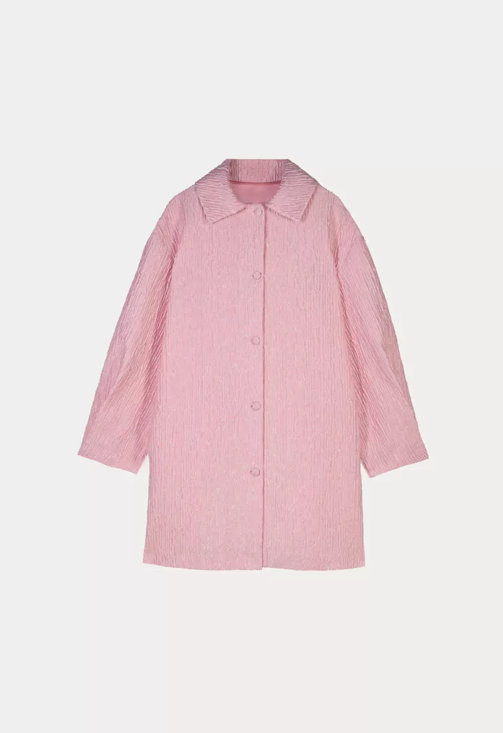 Big Button Textured Shirt