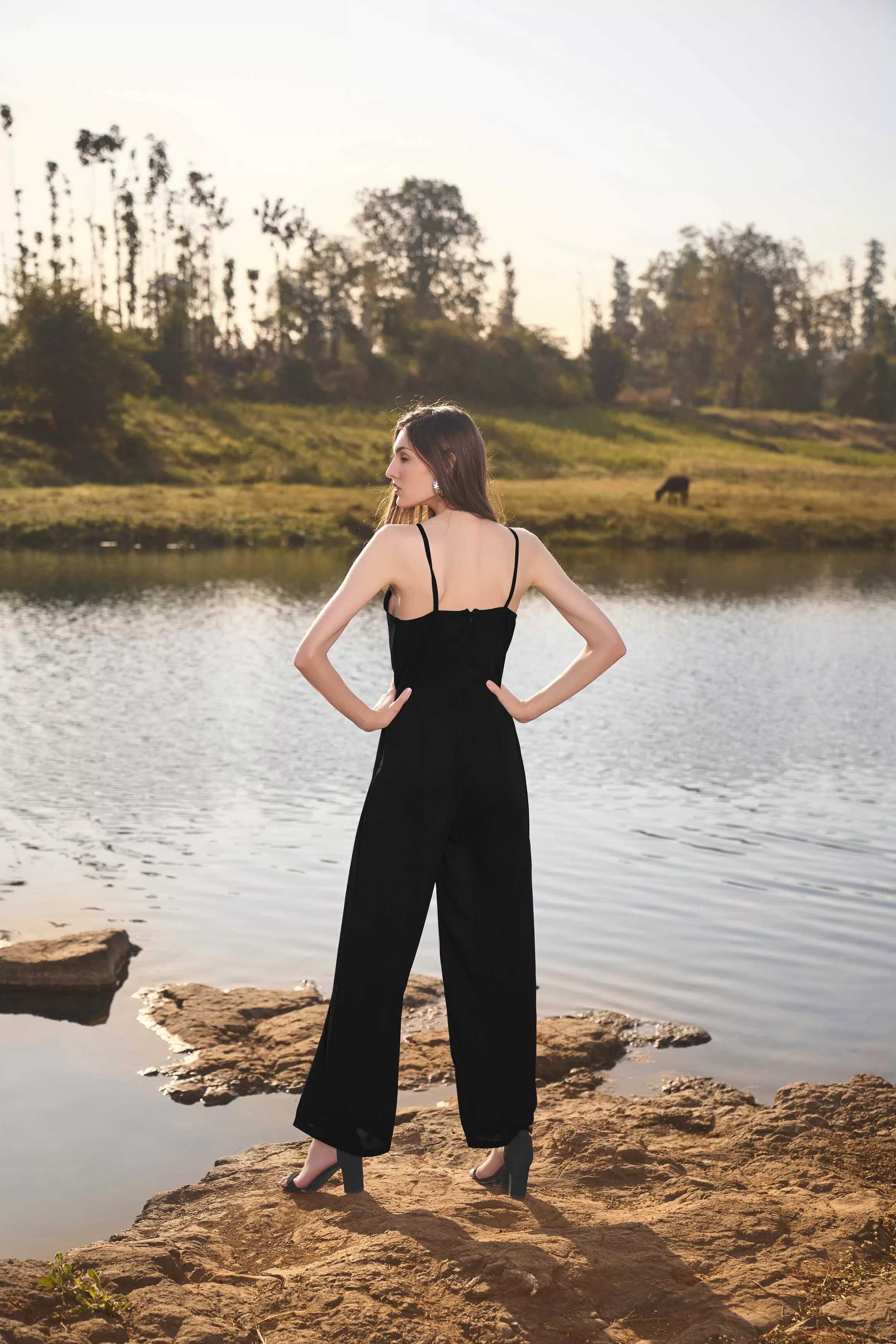 Black Strappy Jumpsuit