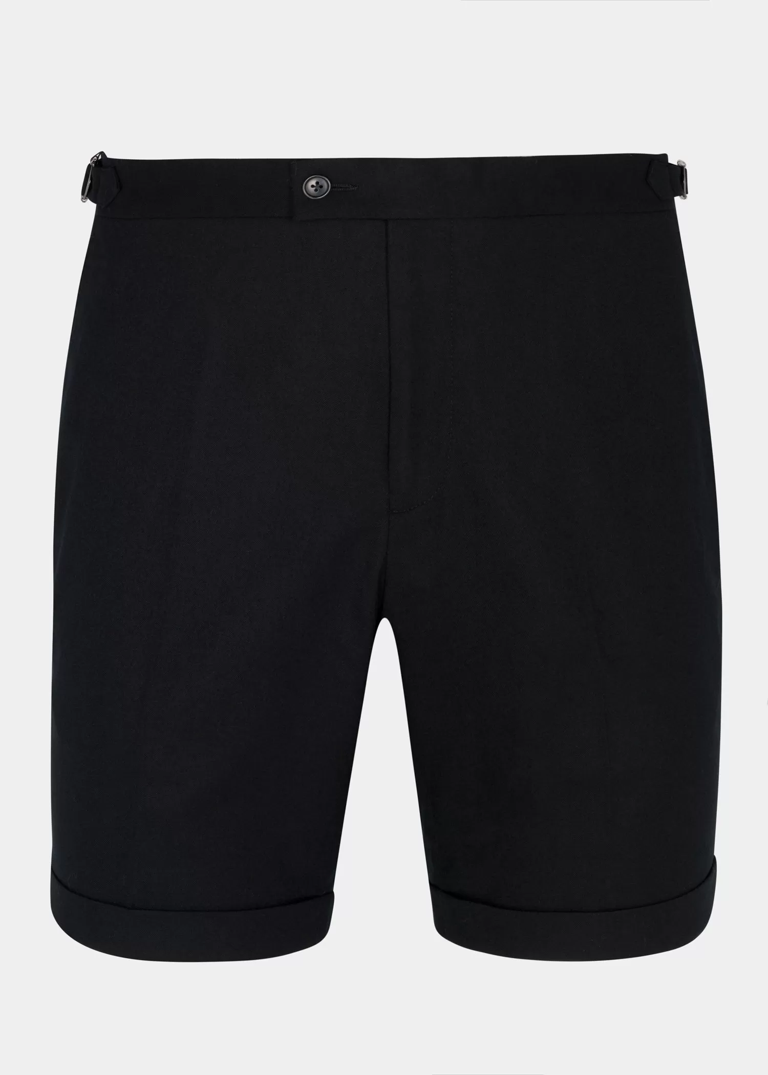 Black Wool Cashmere Shorts