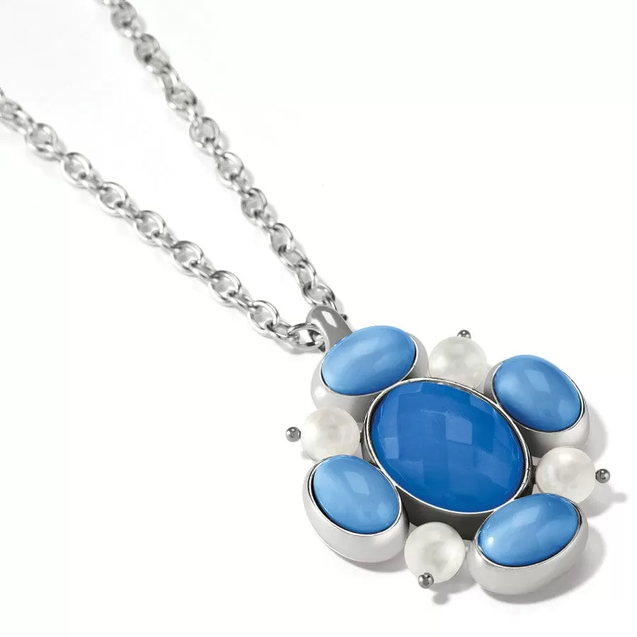 Blue Moon Pendant Long Necklace