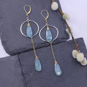 Breeze - Aquamarine Drop Earrings