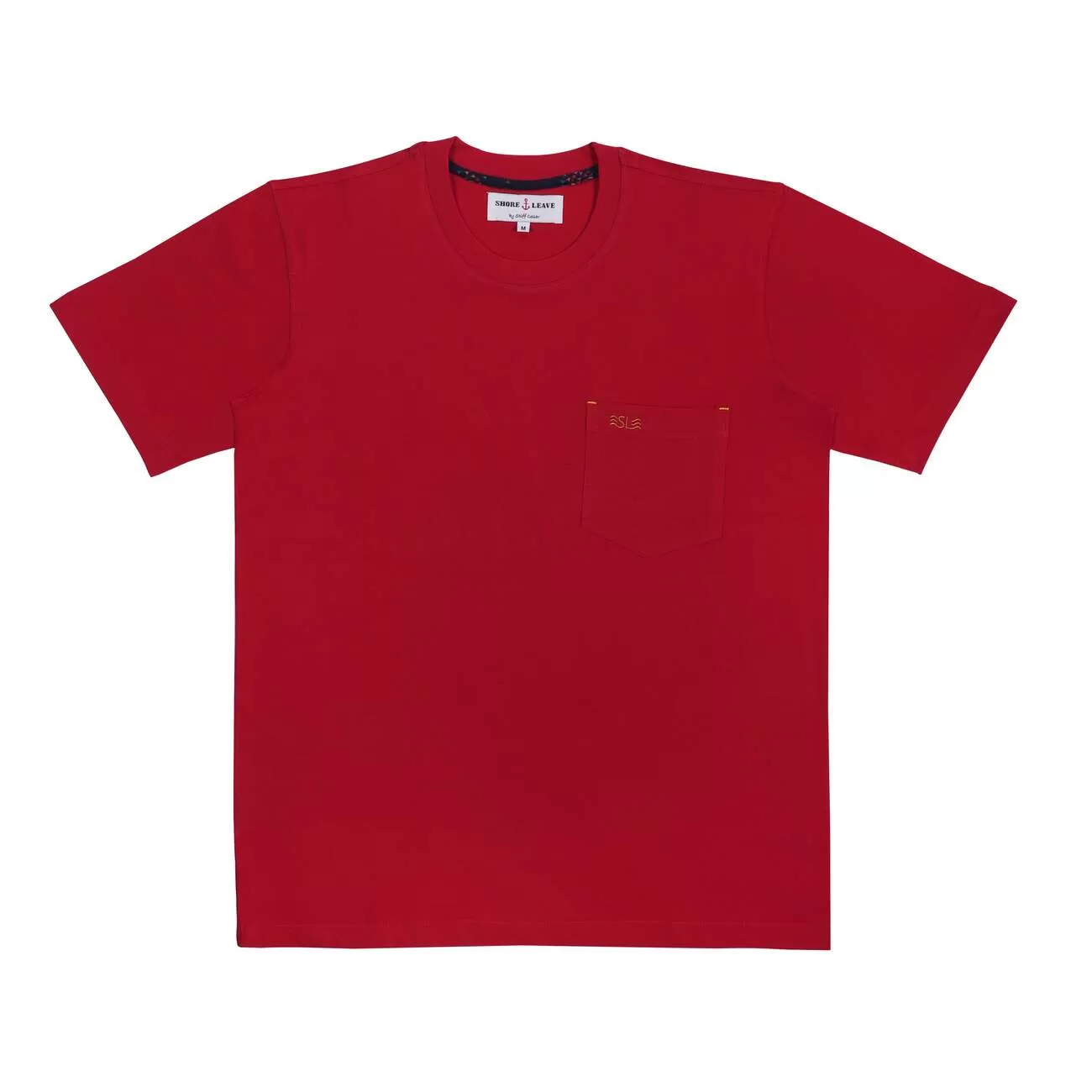 Bright Red Round Neck Cotton T Shirt