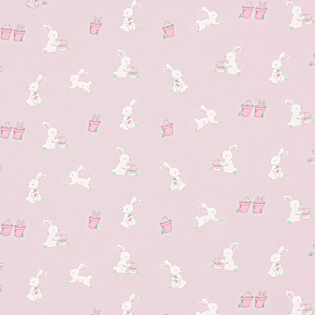 Bunnies in the Garden Printed footie | Baby Girl