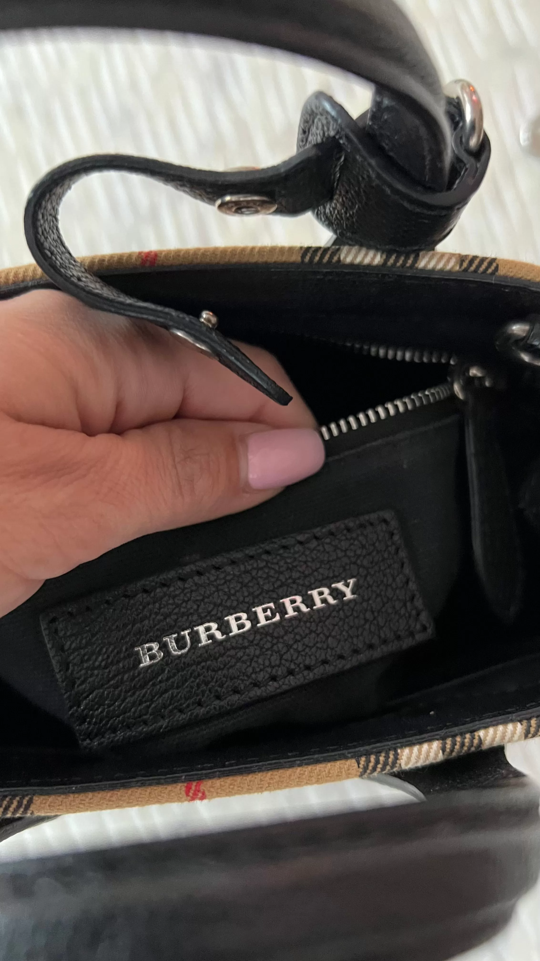 Burberry Baby Banner Vintage Check Tote Bag