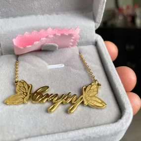 Butterflies Name Necklace