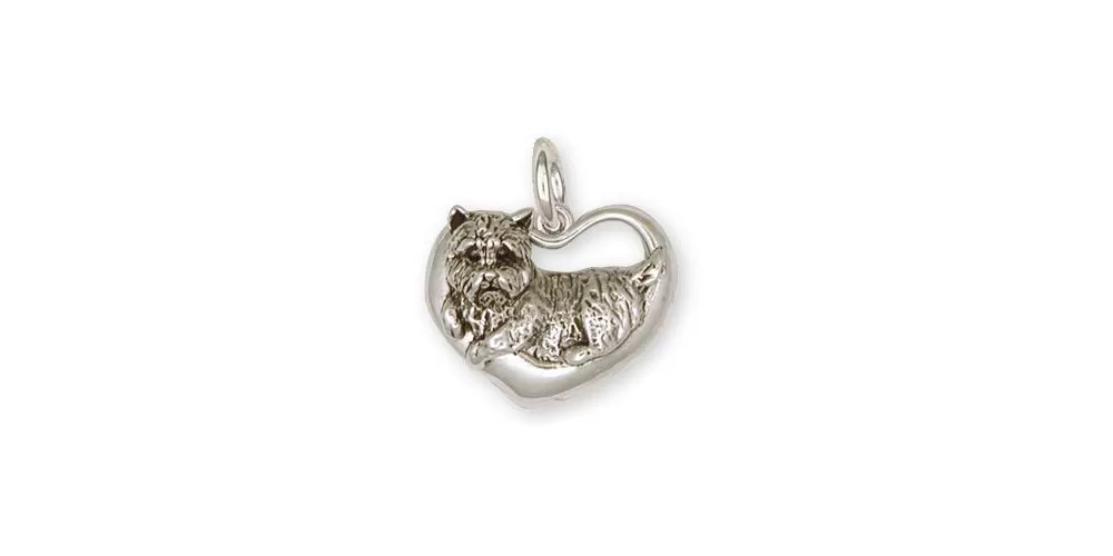 Cairn Terrier Charm Jewelry Sterling Silver Handmade Dog Charm CNCR5-C