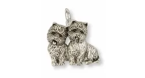 Cairn Terrier Charm Jewelry Sterling Silver Handmade Dog Charm CNWT6-C