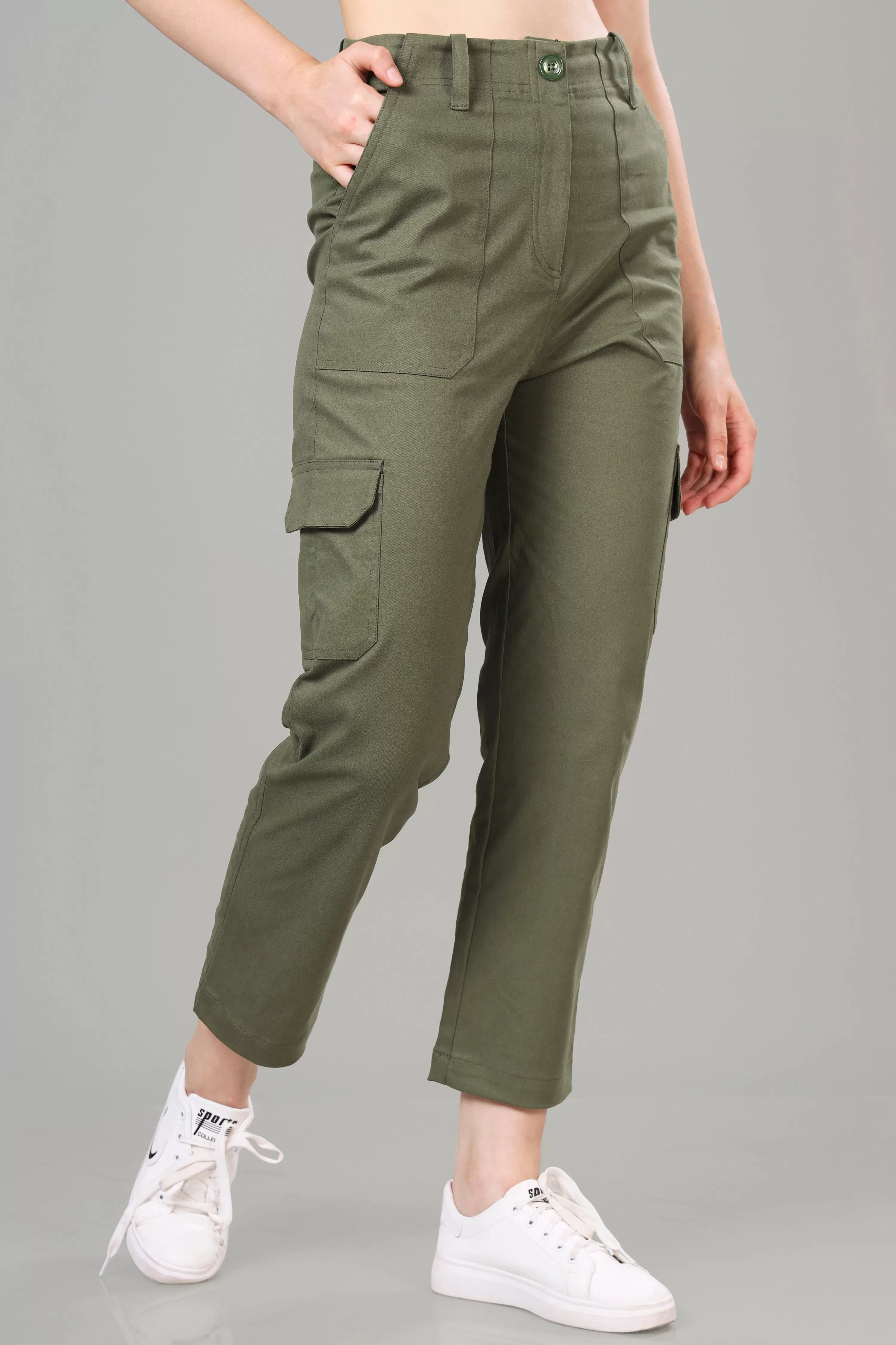 Classic Army Green Cargo For Women