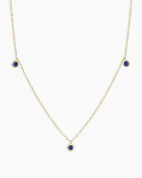 Classic Blue Sapphire Trio Necklace