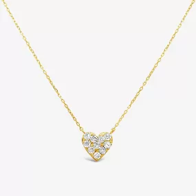 Classic Pave Diamond Heart Necklace