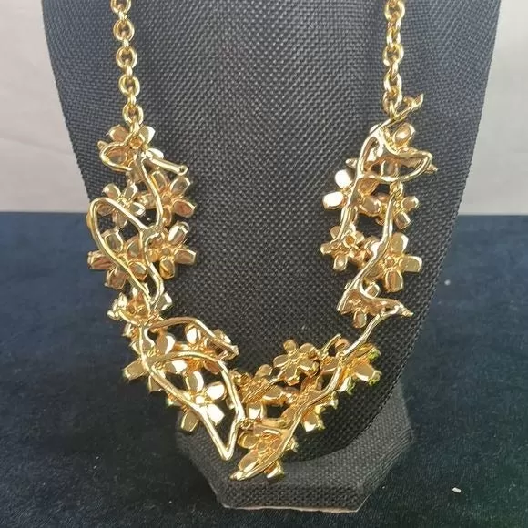 Coach Large Crystal Flower Necklace