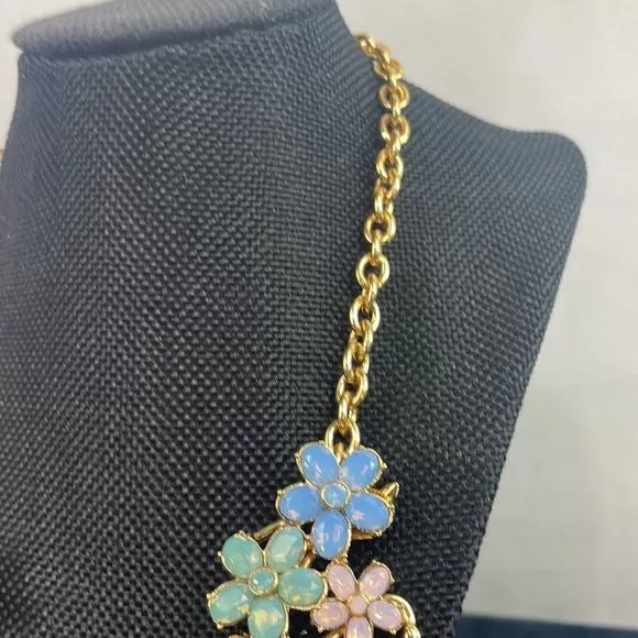 Coach Large Crystal Flower Necklace