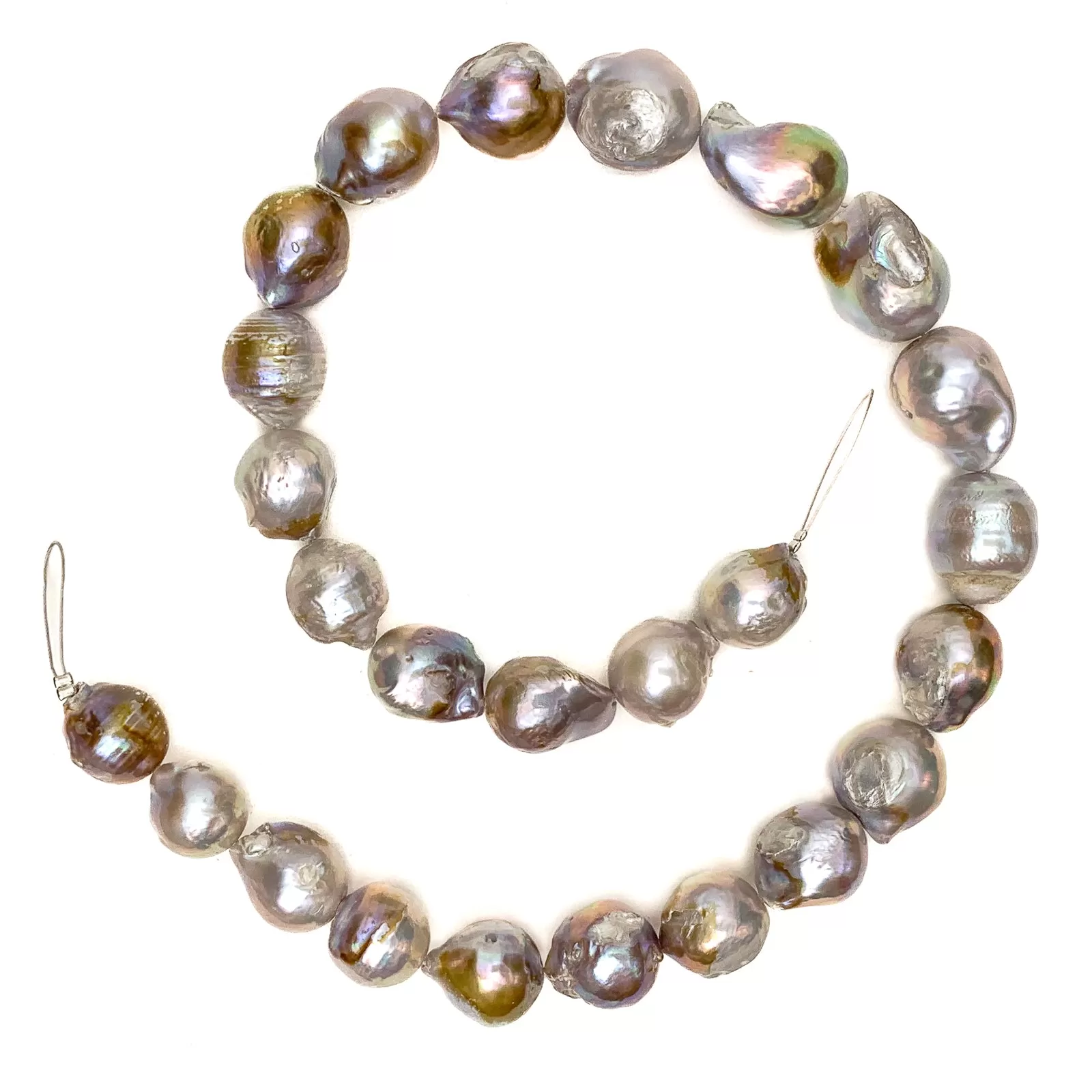 Copper Large Teardrop Freshwater Pearl Bead Strand