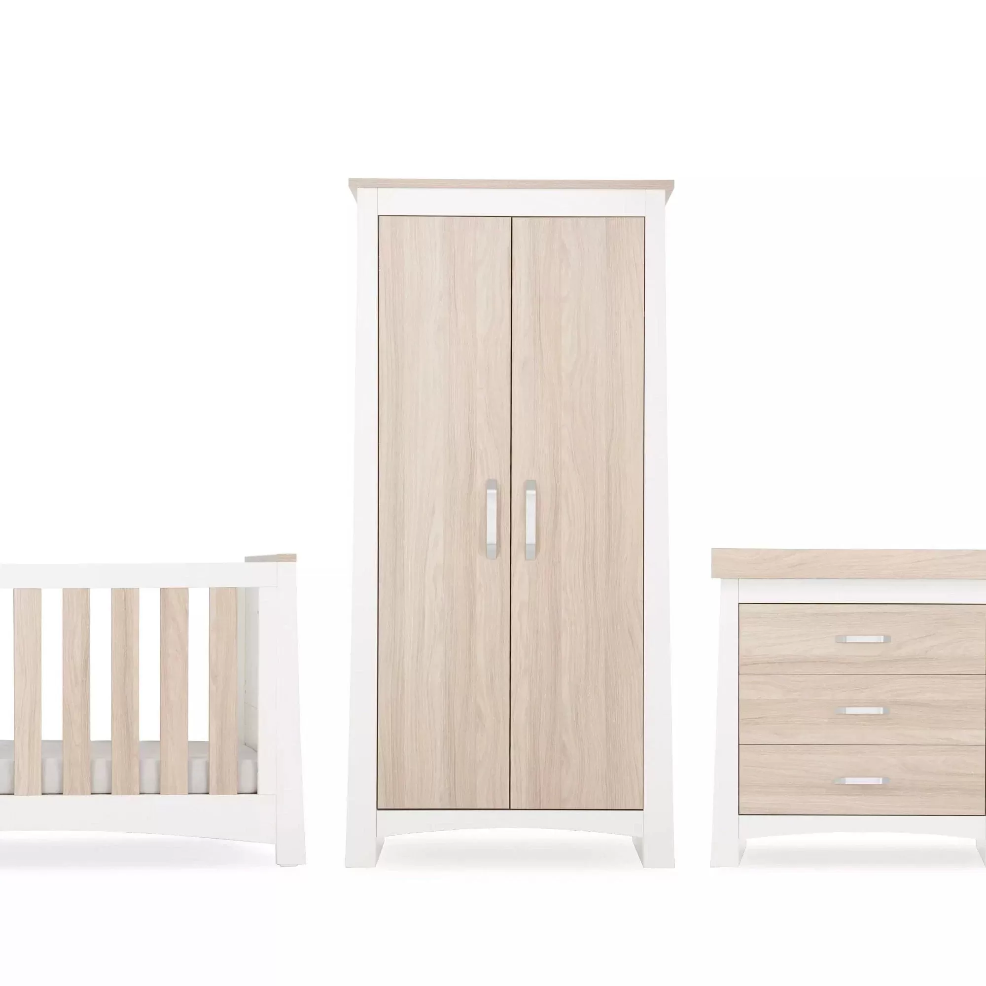 Cuddleco Ada 3 piece Furniture Set - White and Ash