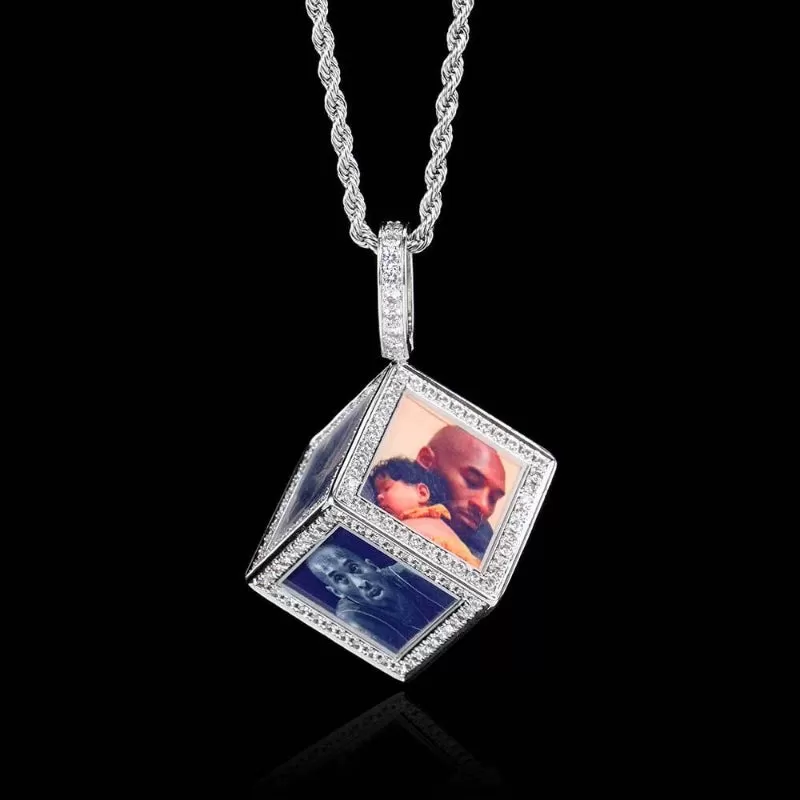 【Custom】Large Cube Photo Pendant (6 photos)