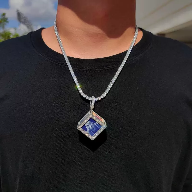 【Custom】Large Cube Photo Pendant (6 photos)