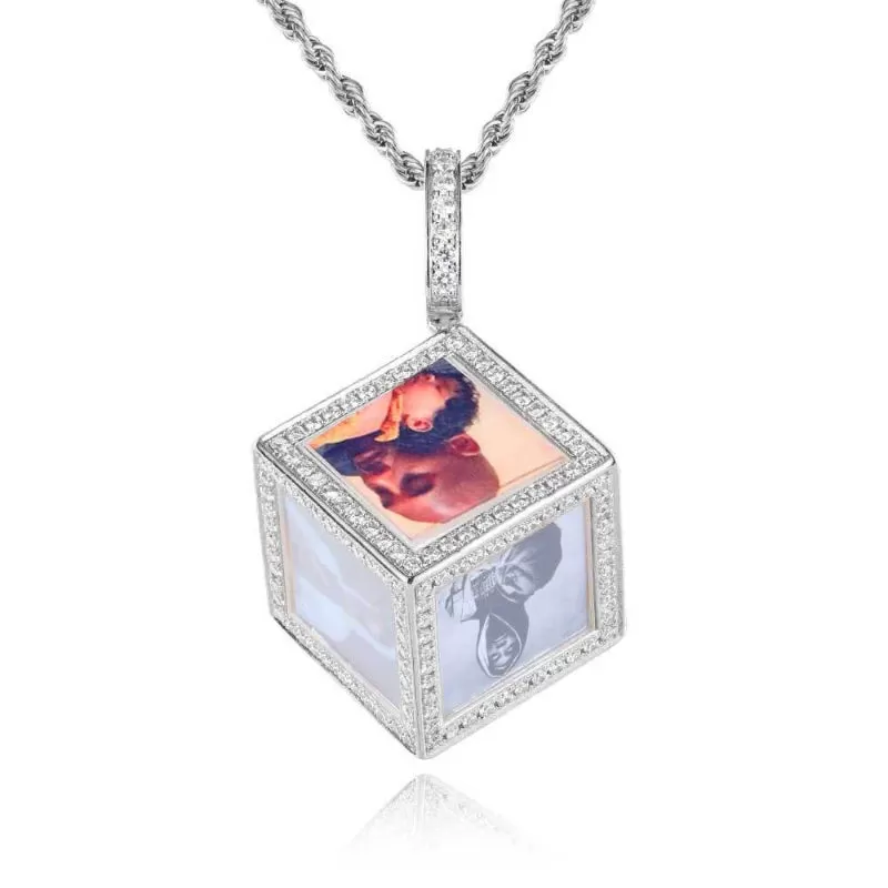 【Custom】Large Cube Photo Pendant (6 photos)