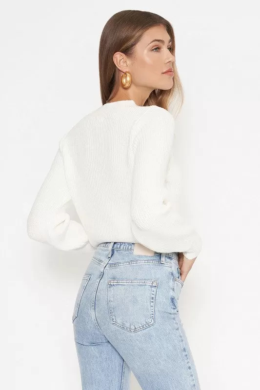 CUTOUT FRONT SWEATER