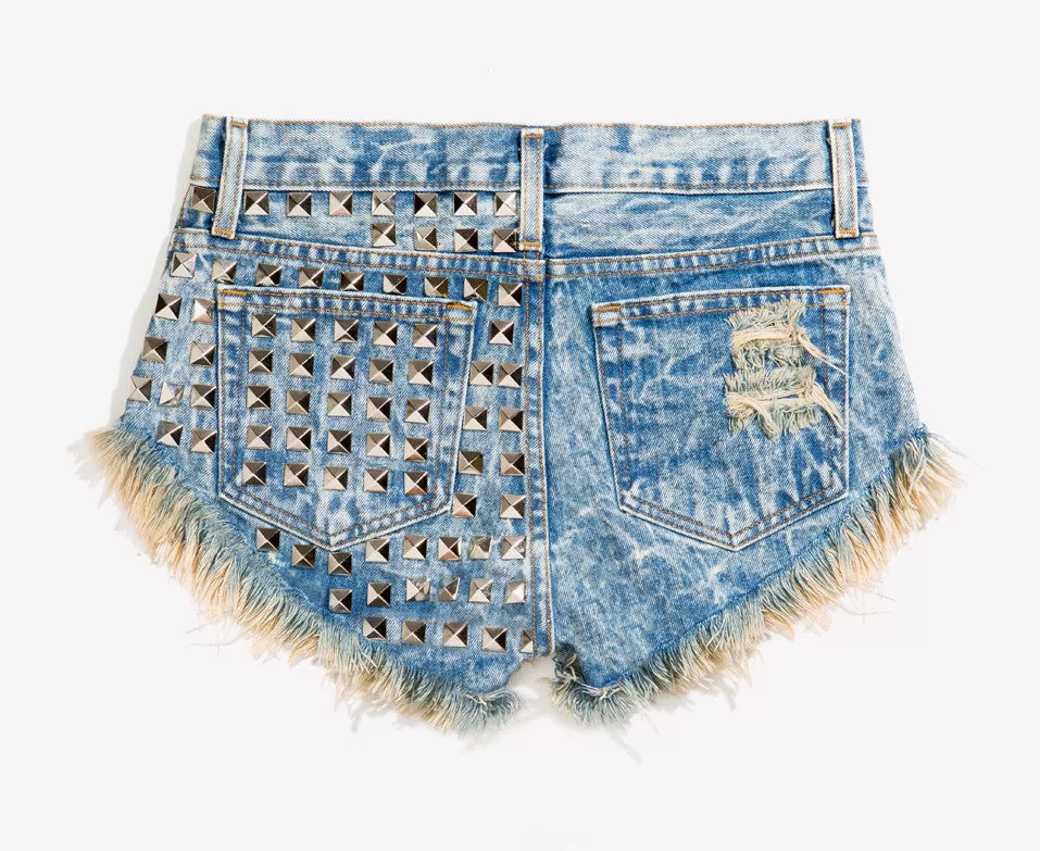 Dangers Wild West Studded Vintage Shorts