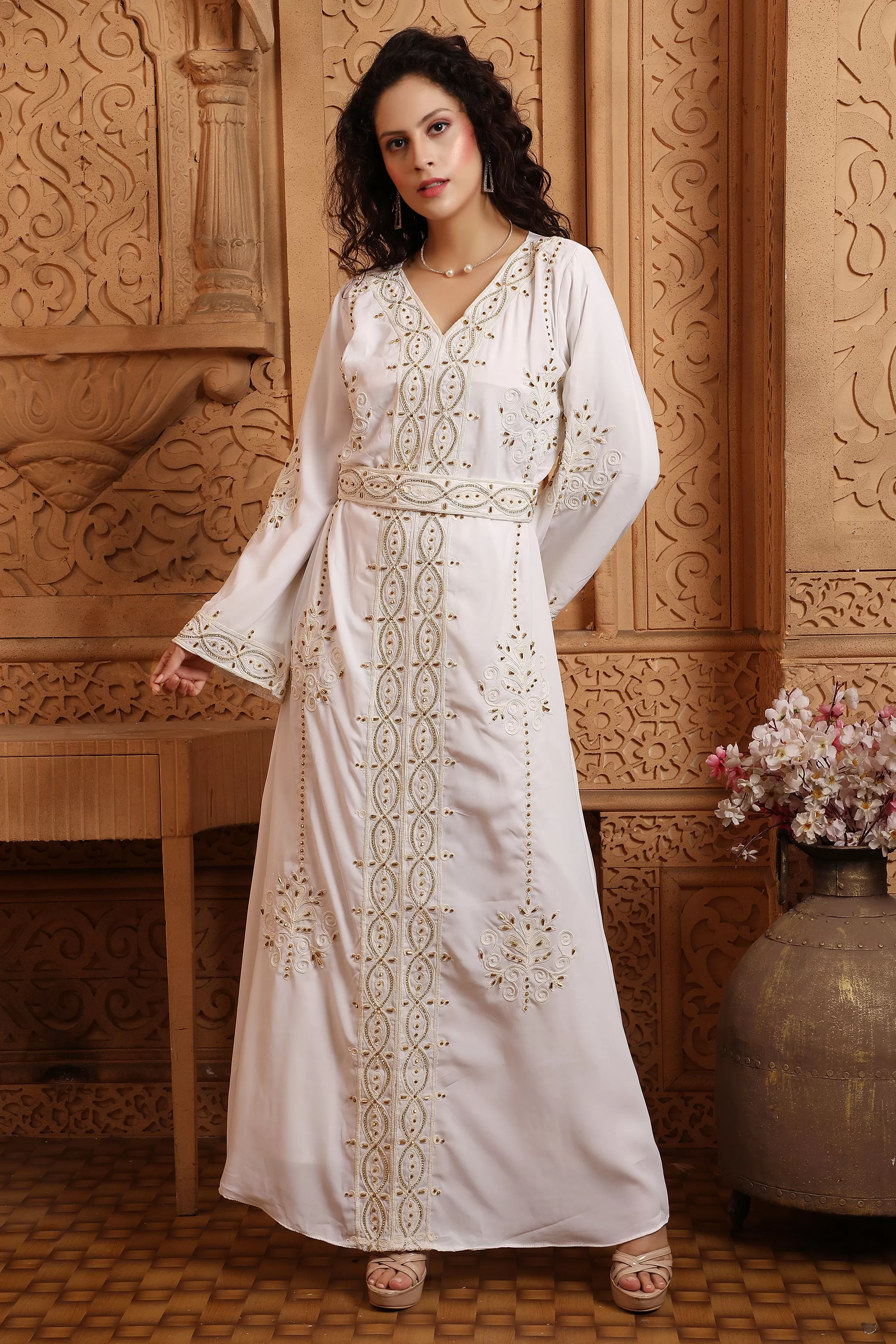 Designer Kaftan with Hand embroidery Wedding Gown