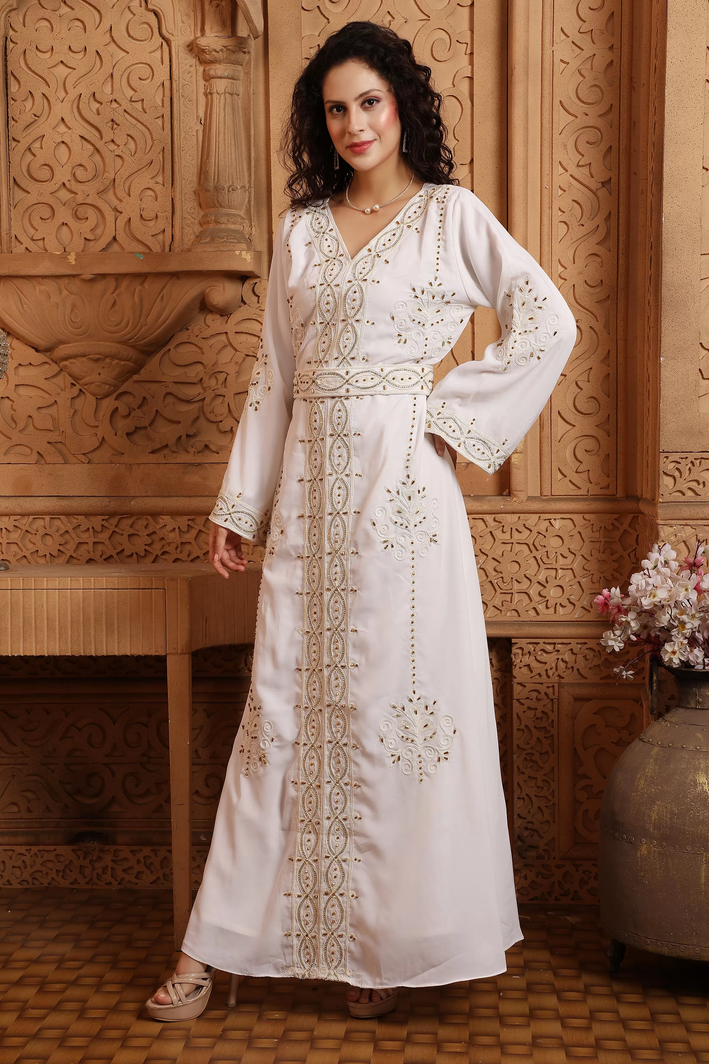 Designer Kaftan with Hand embroidery Wedding Gown