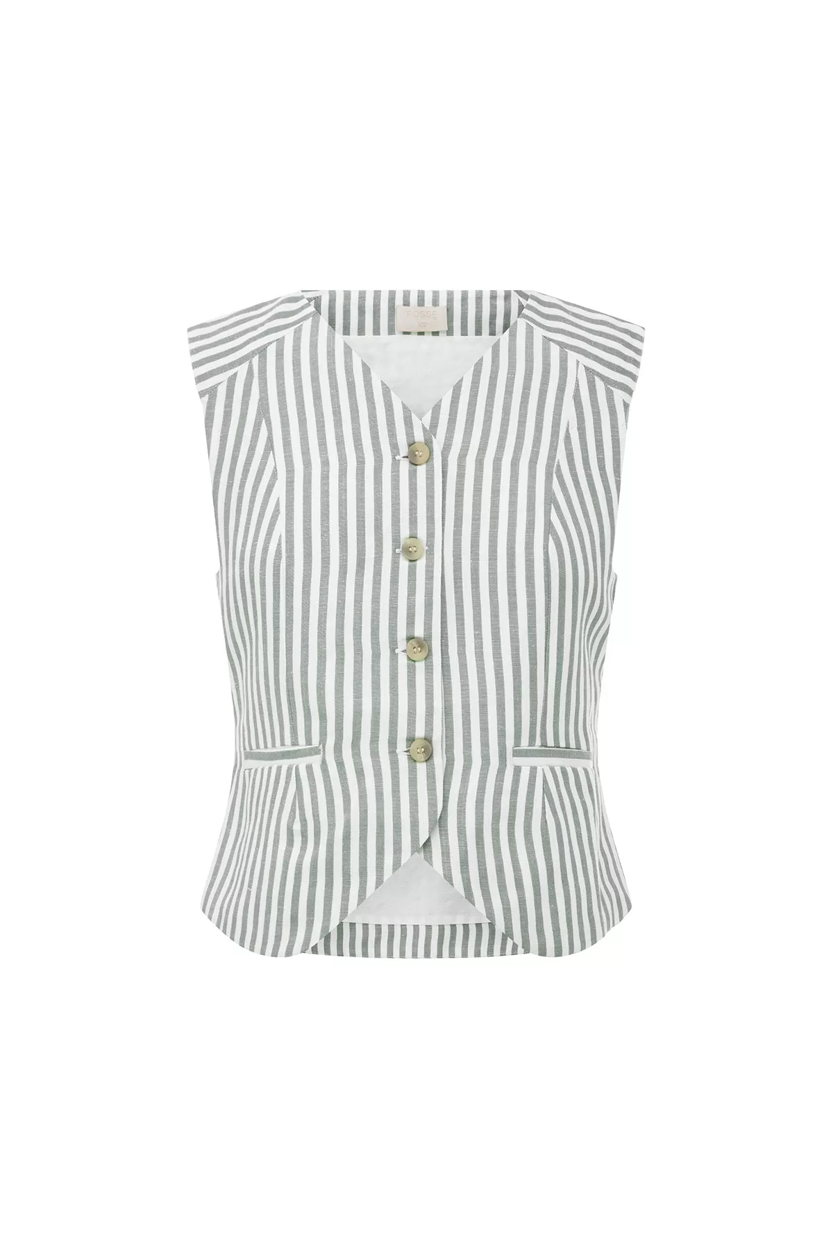 DIANA VEST - SEAGRASS STRIPE