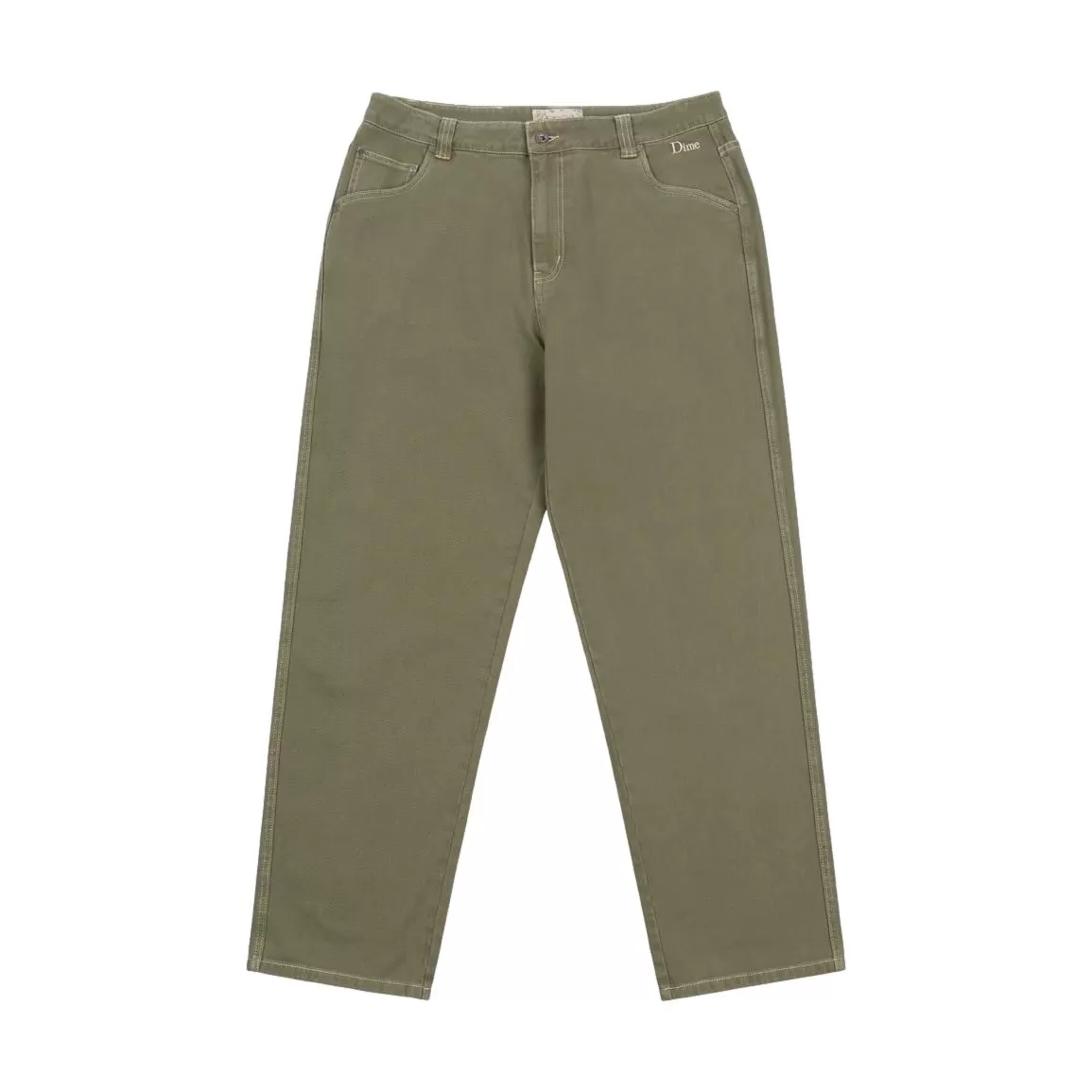 Dime Relaxed Denim Pants Green Washed