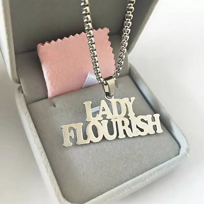 Double Bold Name Necklace