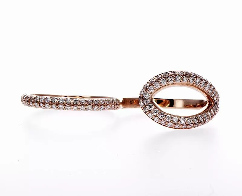 Double Diamond Ring (0.77Ctw)