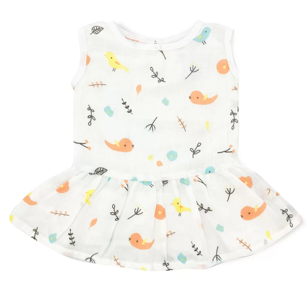 Drop Waist Sleeveless Muslin Frock for Baby Girl- Organic Cotton (Pack of 2)